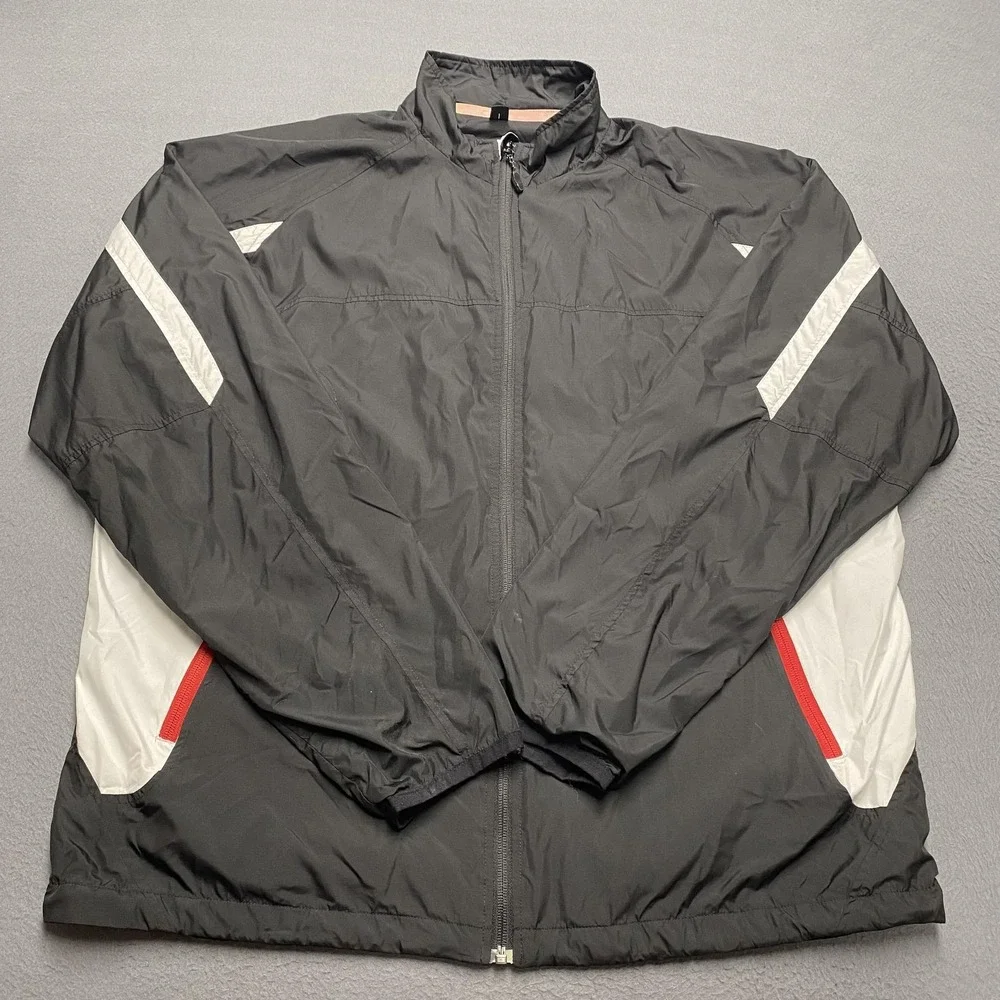 Sunice Jacket Mens‎ XL Black Gray Weather Golf Windbreaker Full Zip Lightweight
